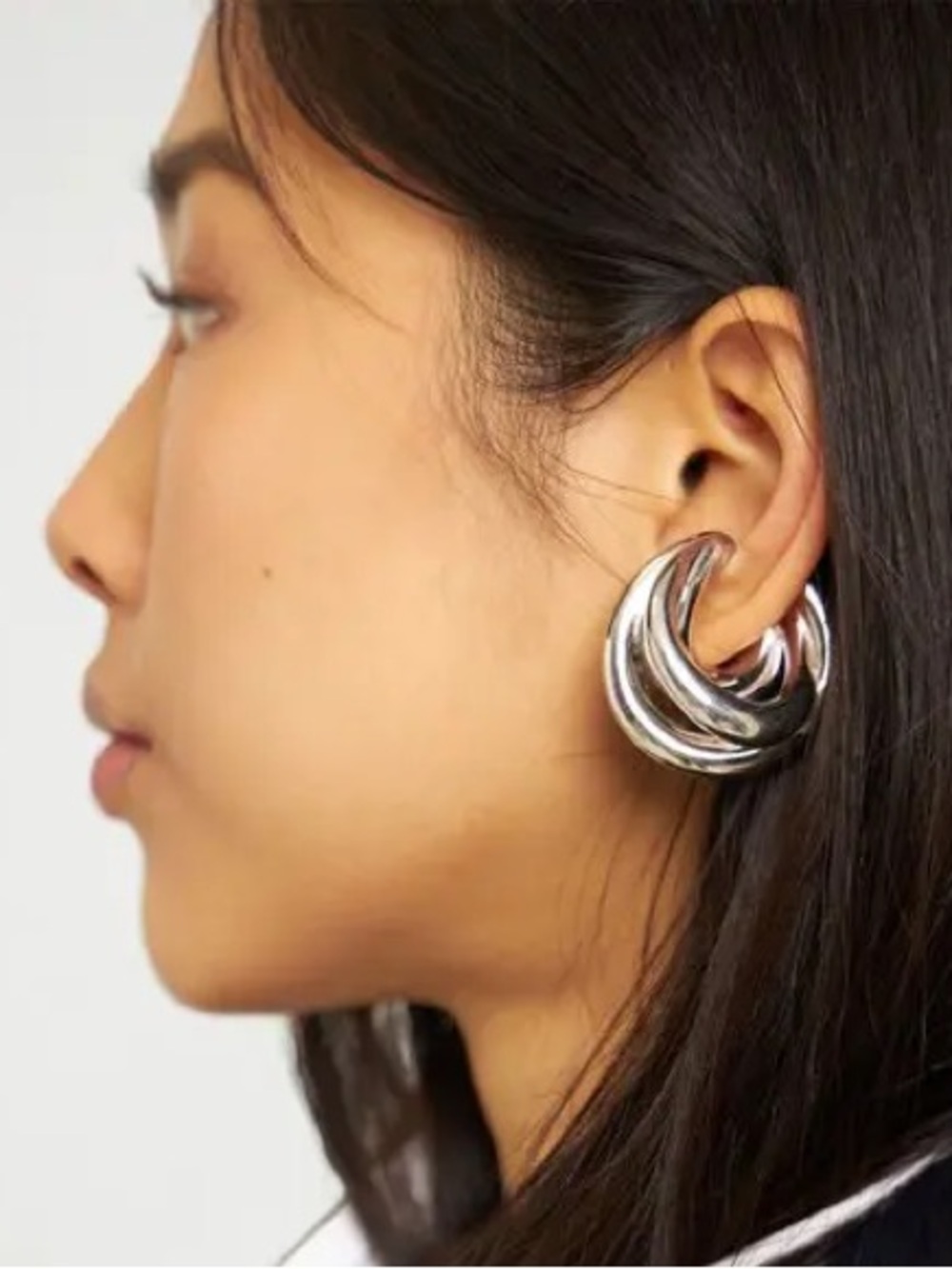 Panconesi silver triptych ear cuff